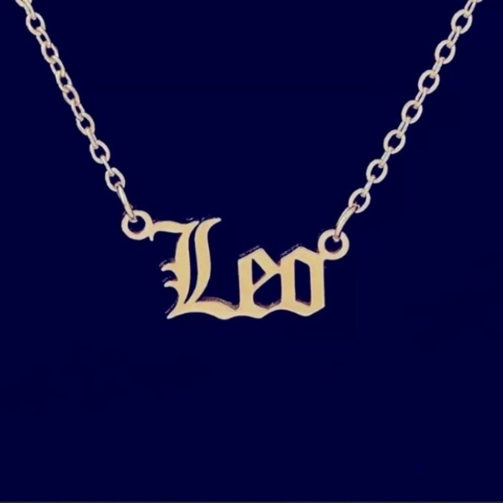 12 Astrological Letter Pendants Gold Necklace 925 - Picture 7 of 13